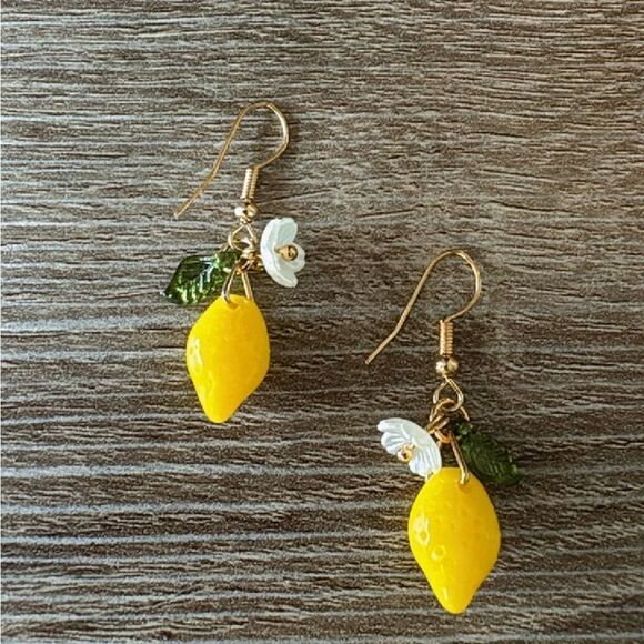 Bohemian lemon drop earrings N298 - Picture 3 of 4